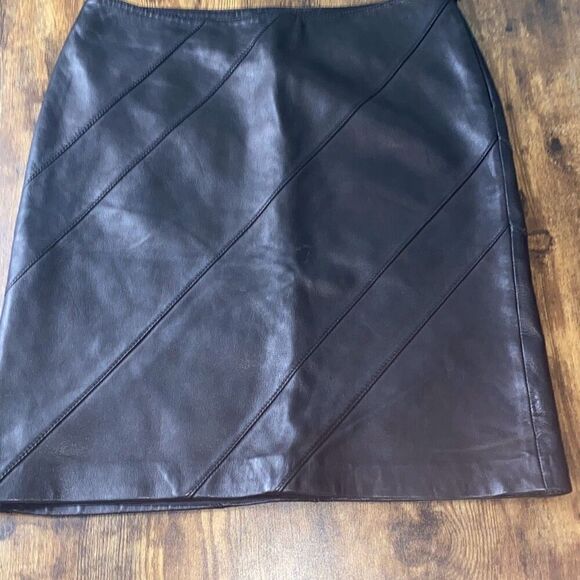 Guess Black leather midi length pencil skirt Sz 4 worn 1x - Picture 8 of 8